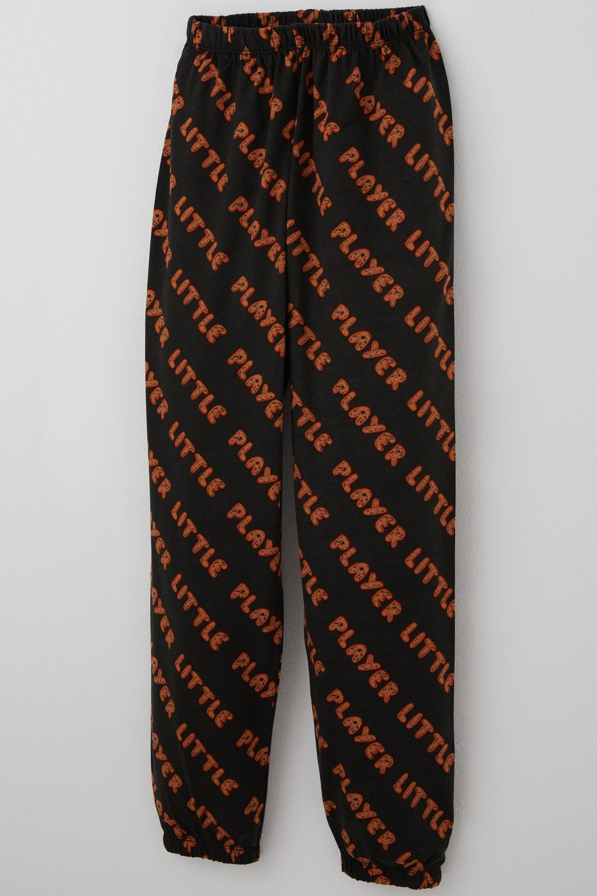 Breeze Erkek Çocuk Pijama Takımı Oyun Zamanı Küçük Oyuncu Yazılı Koyu Kahve (9-12 Yaş)