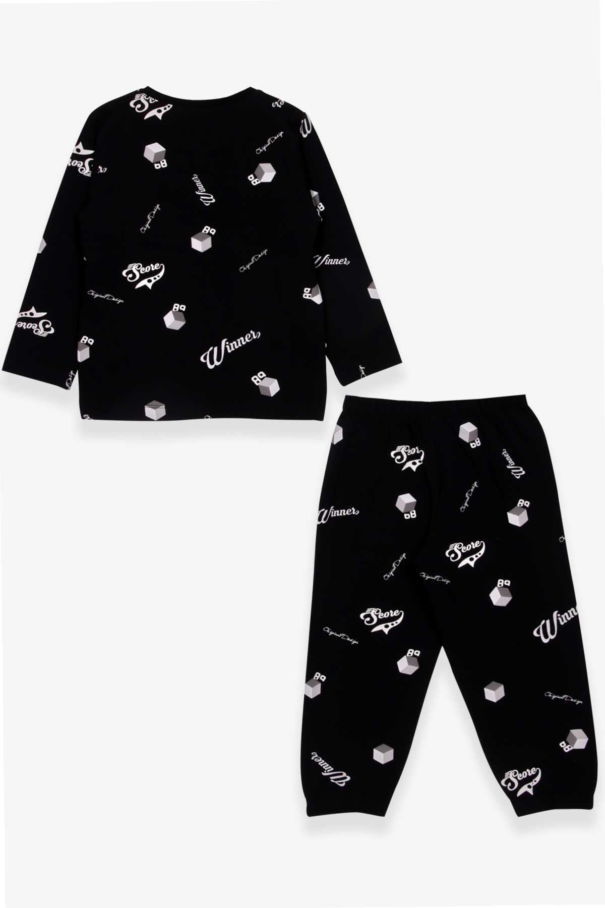 Breeze Erkek Çocuk Pijama Takımı Oyun Temalı Siyah (4-8 Yaş)