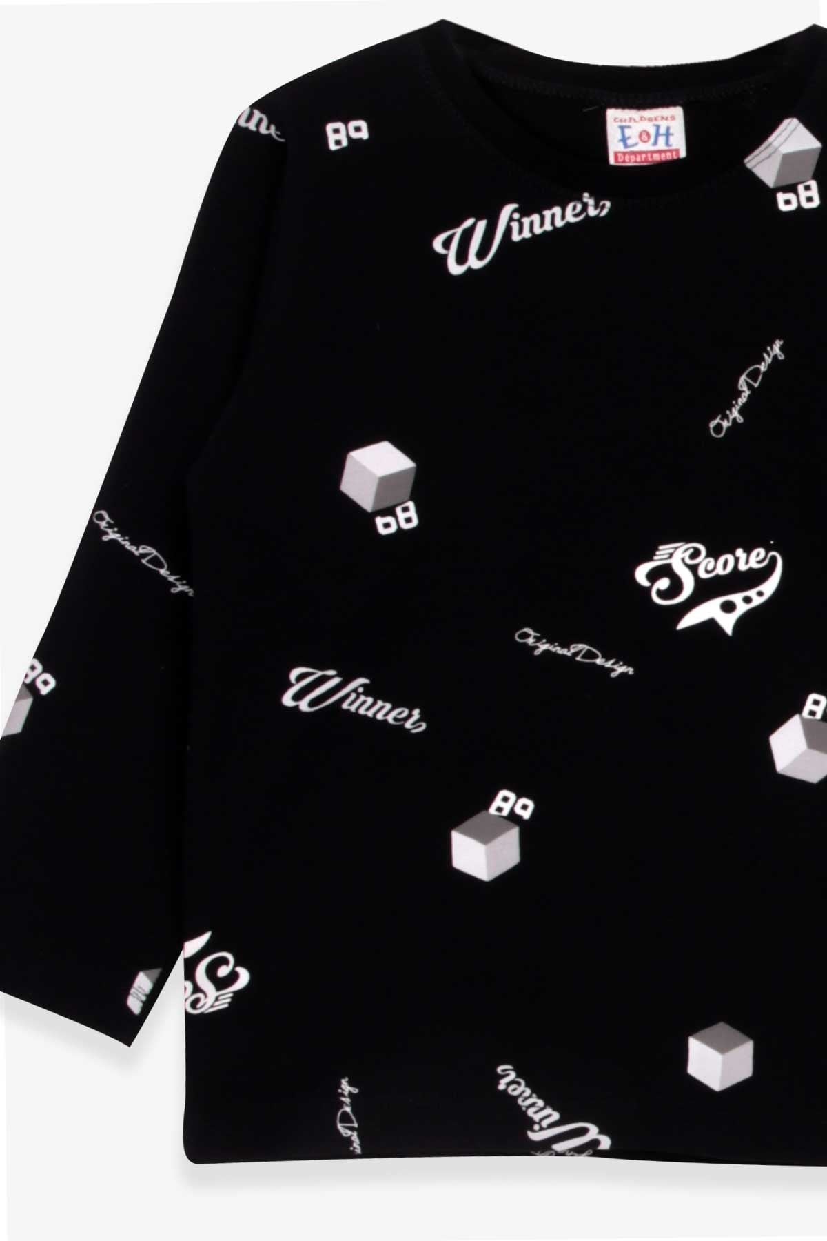 Breeze Erkek Çocuk Pijama Takımı Oyun Temalı Siyah (4-8 Yaş)