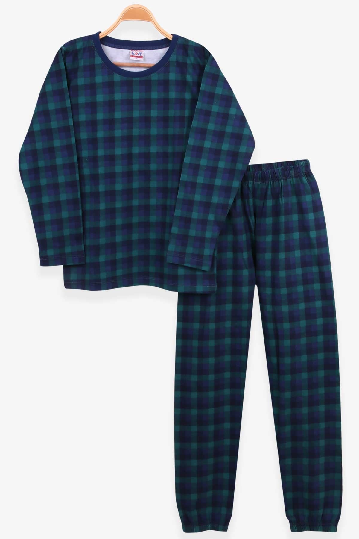Breeze Erkek Çocuk Pijama Takımı Pötikare Desenli Karışık Renk (9-14 Yaş)