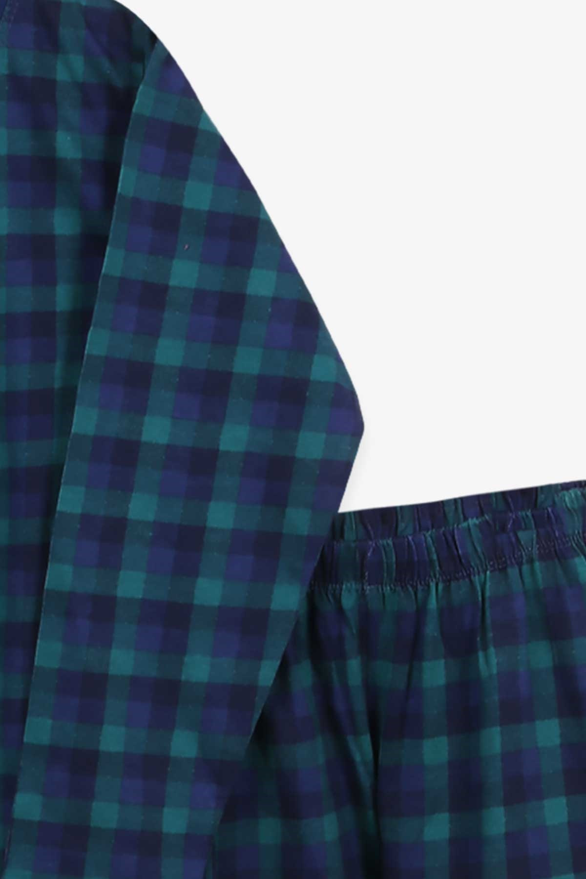 Breeze Erkek Çocuk Pijama Takımı Pötikare Desenli Karışık Renk (9-14 Yaş)