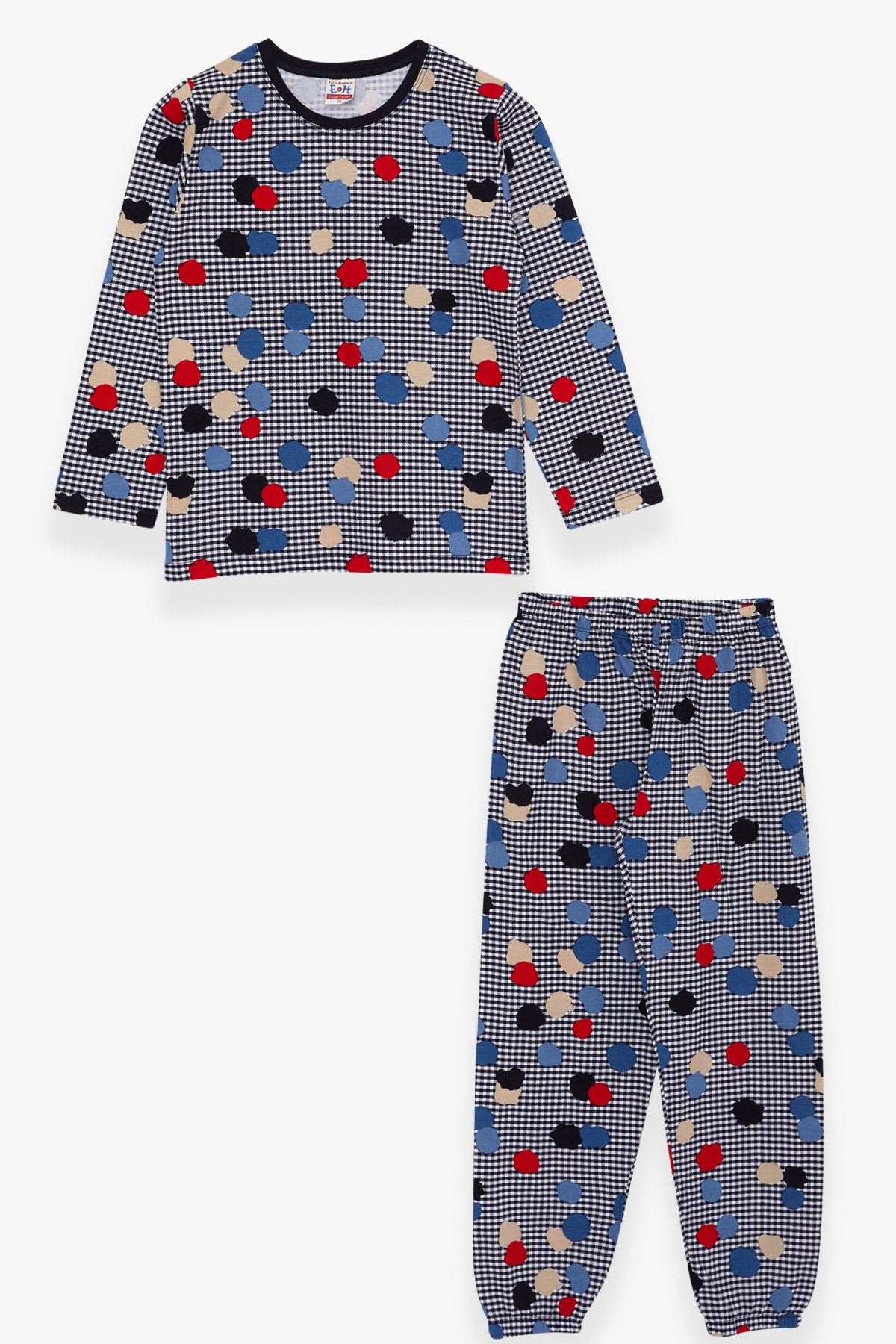 Breeze Erkek Çocuk Pijama Takımı Puan Desenli Karışık Renk (4-8 Yaş)