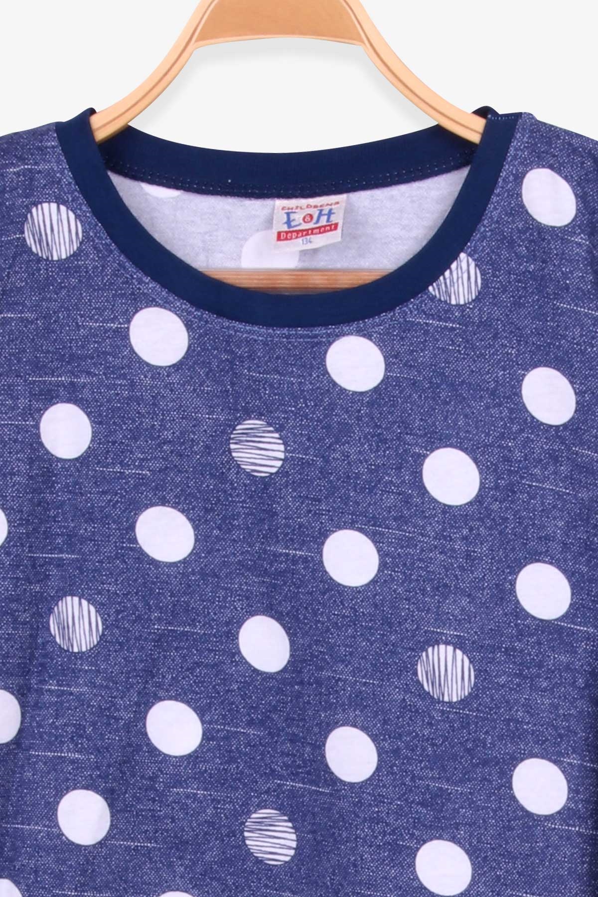 Breeze Erkek Çocuk Pijama Takımı Puan Desenli Koyu Mavi (9-12 Yaş)