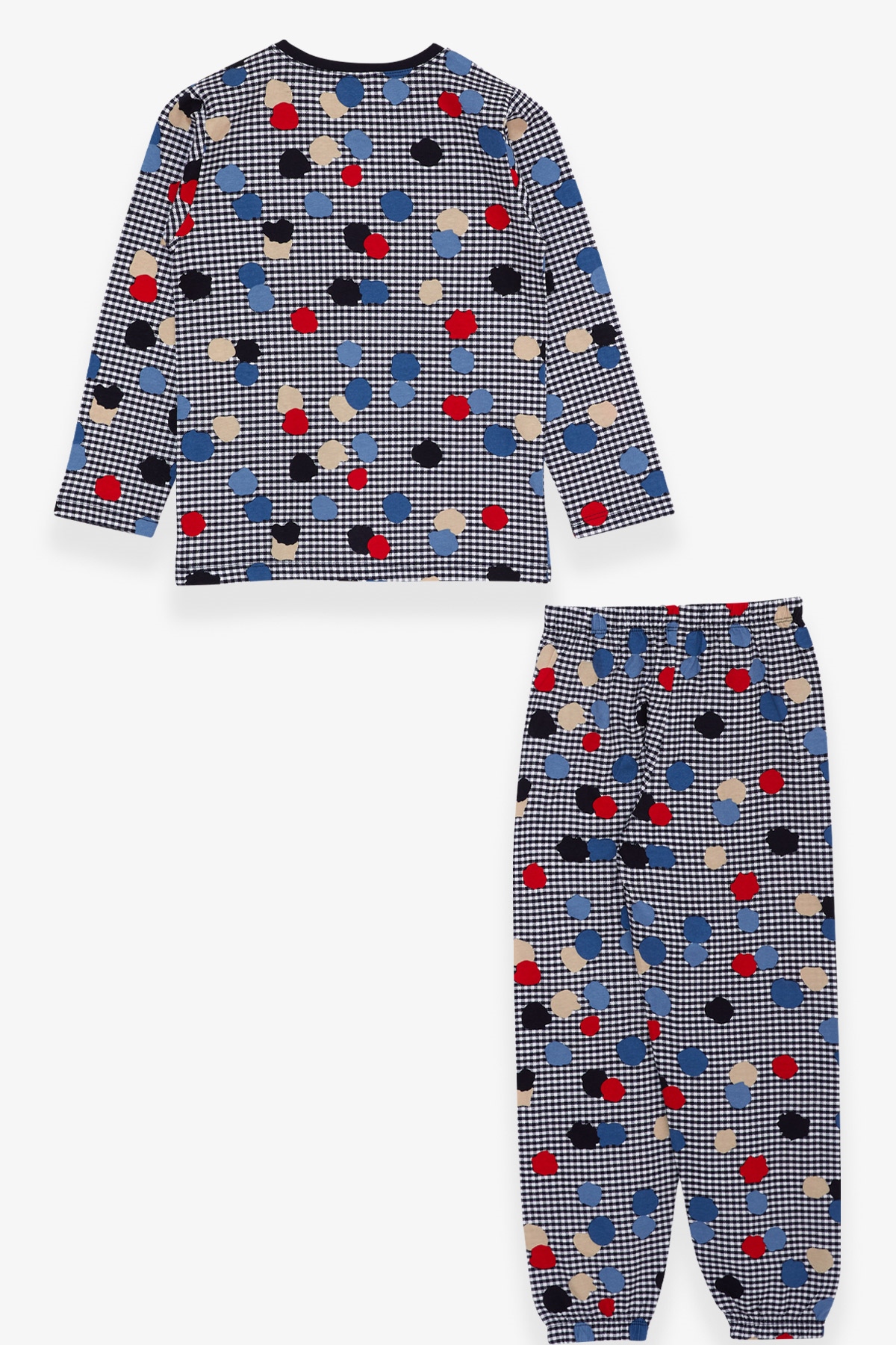 Breeze Erkek Çocuk Pijama Takımı Puan Desenli Karışık Renk (4-8 Yaş)