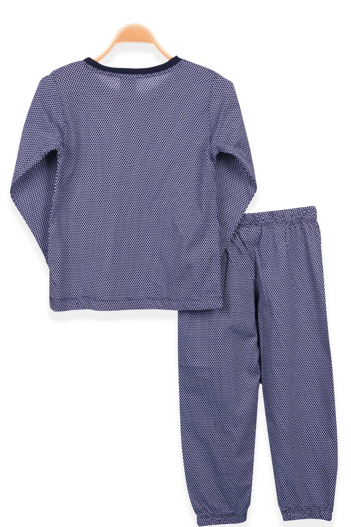 Breeze Erkek Çocuk Pijama Takımı Puantiyeli Lacivert (4-8 Yaş)