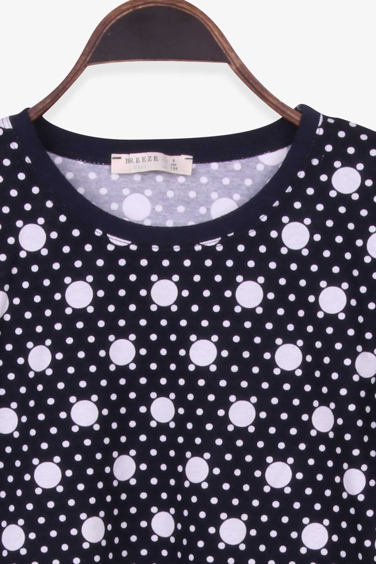 Breeze Erkek Çocuk Pijama Takımı Puantiyeli Lacivert (9-12 Yaş)