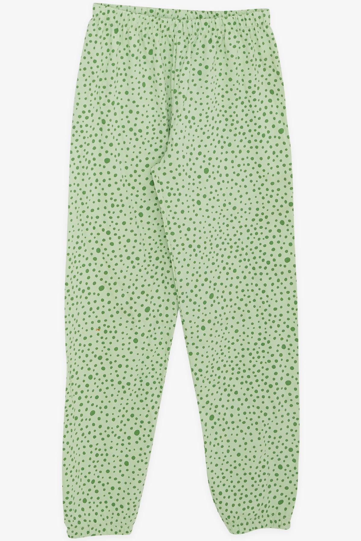 Breeze Erkek Çocuk Pijama Takımı Puantiye Desenli Fıstık Yeşili (9-12 Yaş)