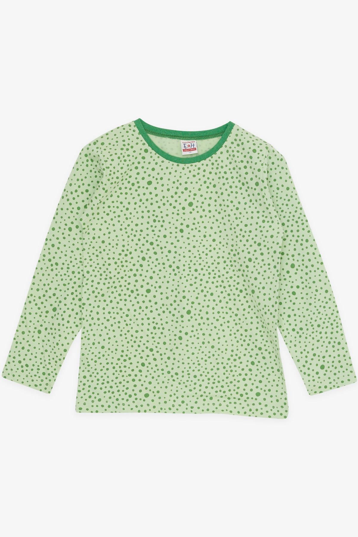 Breeze Erkek Çocuk Pijama Takımı Puantiye Desenli Fıstık Yeşili (9-12 Yaş)