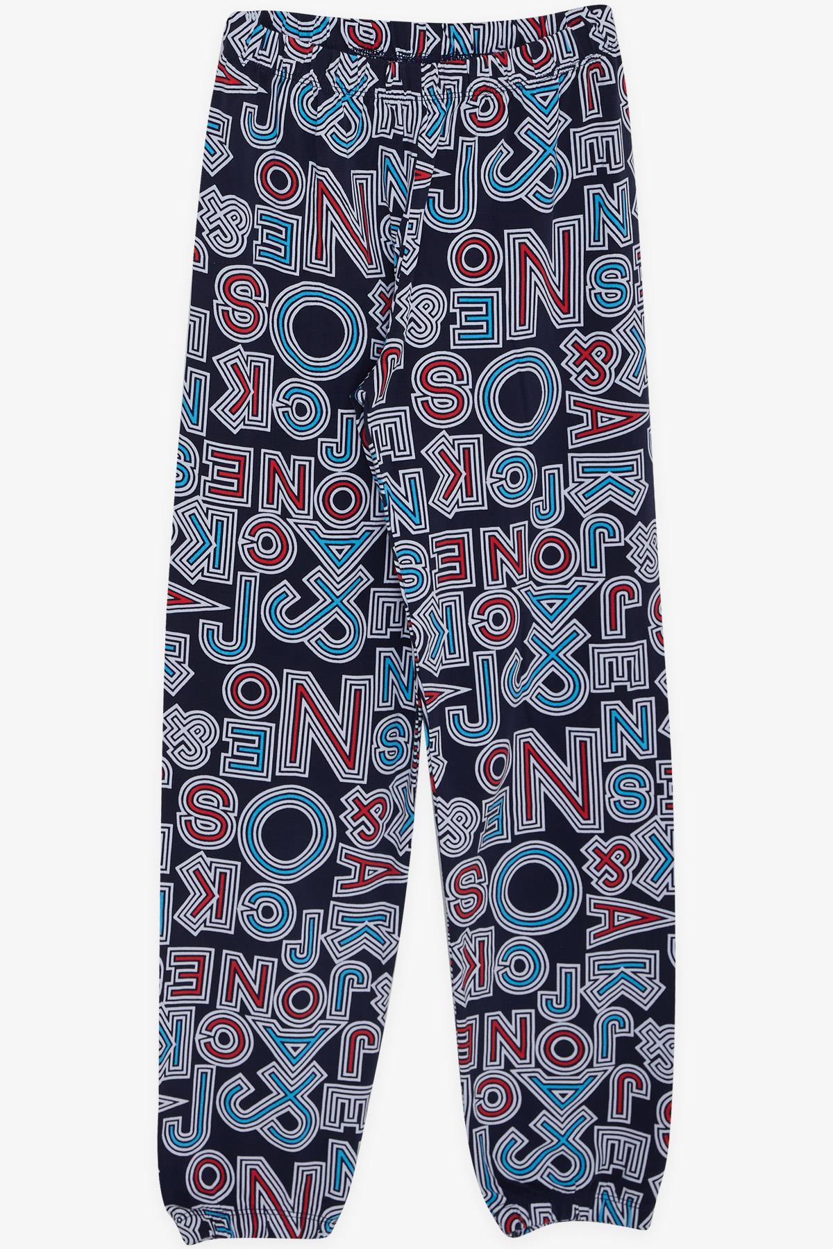 Breeze Erkek Çocuk Pijama Takımı Renkli Yazı Desenli Karışık Renk (4-8 Yaş)