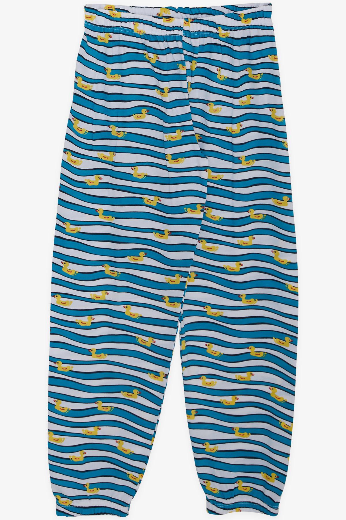 Breeze Erkek Çocuk Pijama Takımı Sevimli Ördek Desenli Karışık Renk (4-8 Yaş)