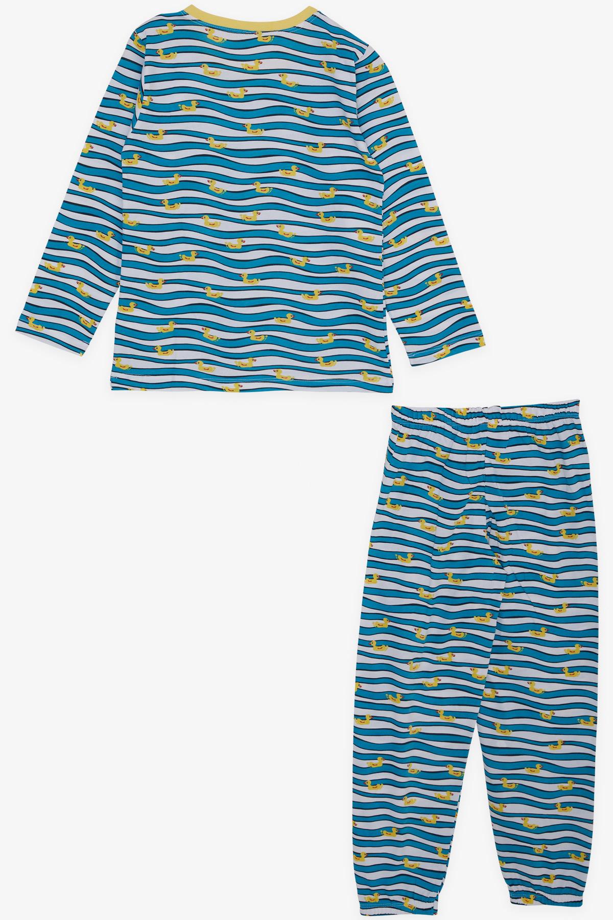 Breeze Erkek Çocuk Pijama Takımı Sevimli Ördek Desenli Karışık Renk (4-8 Yaş)