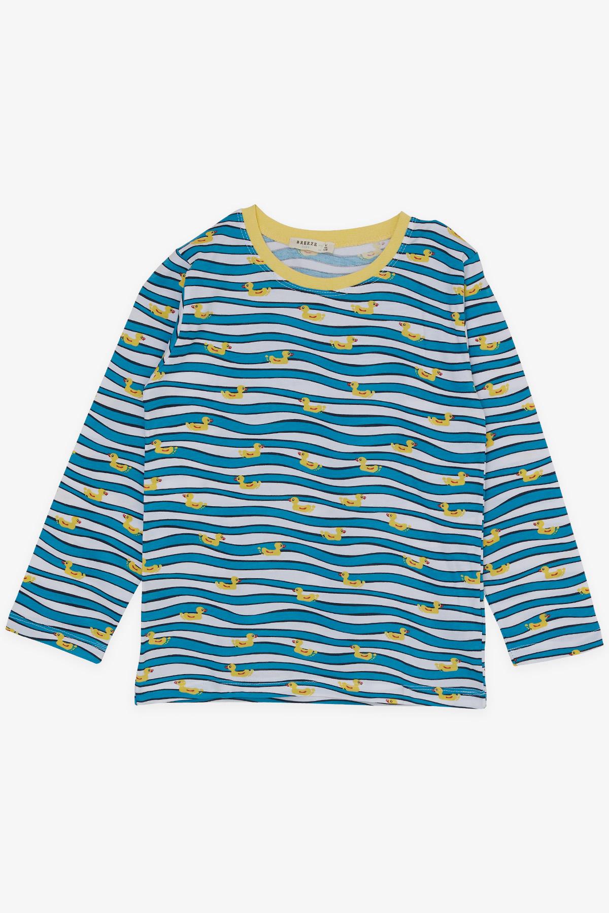 Breeze Erkek Çocuk Pijama Takımı Sevimli Ördek Desenli Karışık Renk (4-8 Yaş)