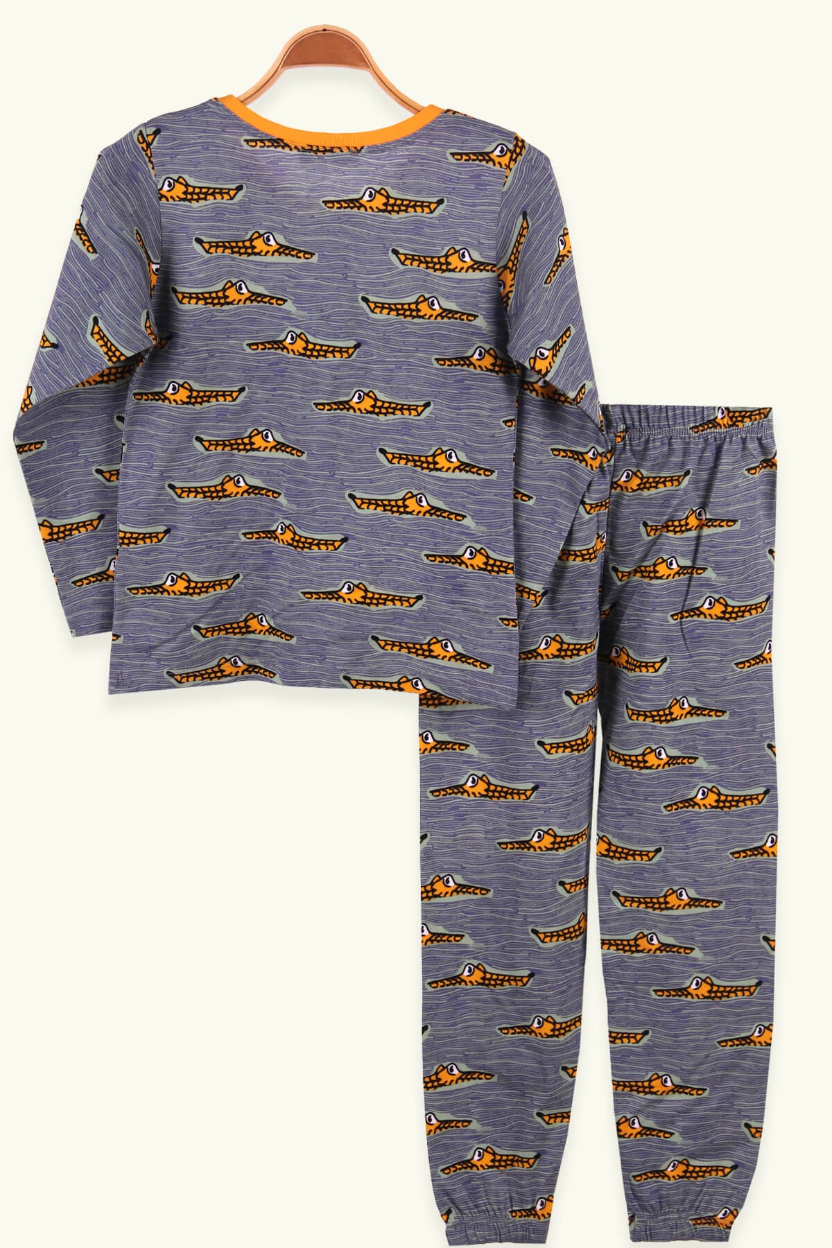 Breeze Erkek Çocuk Pijama Takımı Timsah Desenli Yeşil (6-10 Yaş)
