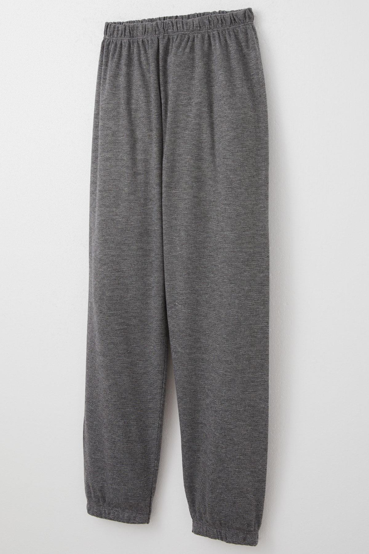 Breeze Erkek Çocuk Pijama Takımı Uykucu Sevimli Bebek Ayıcık Nakışlı Koyu Gri Melanj (4-8 Yaş)