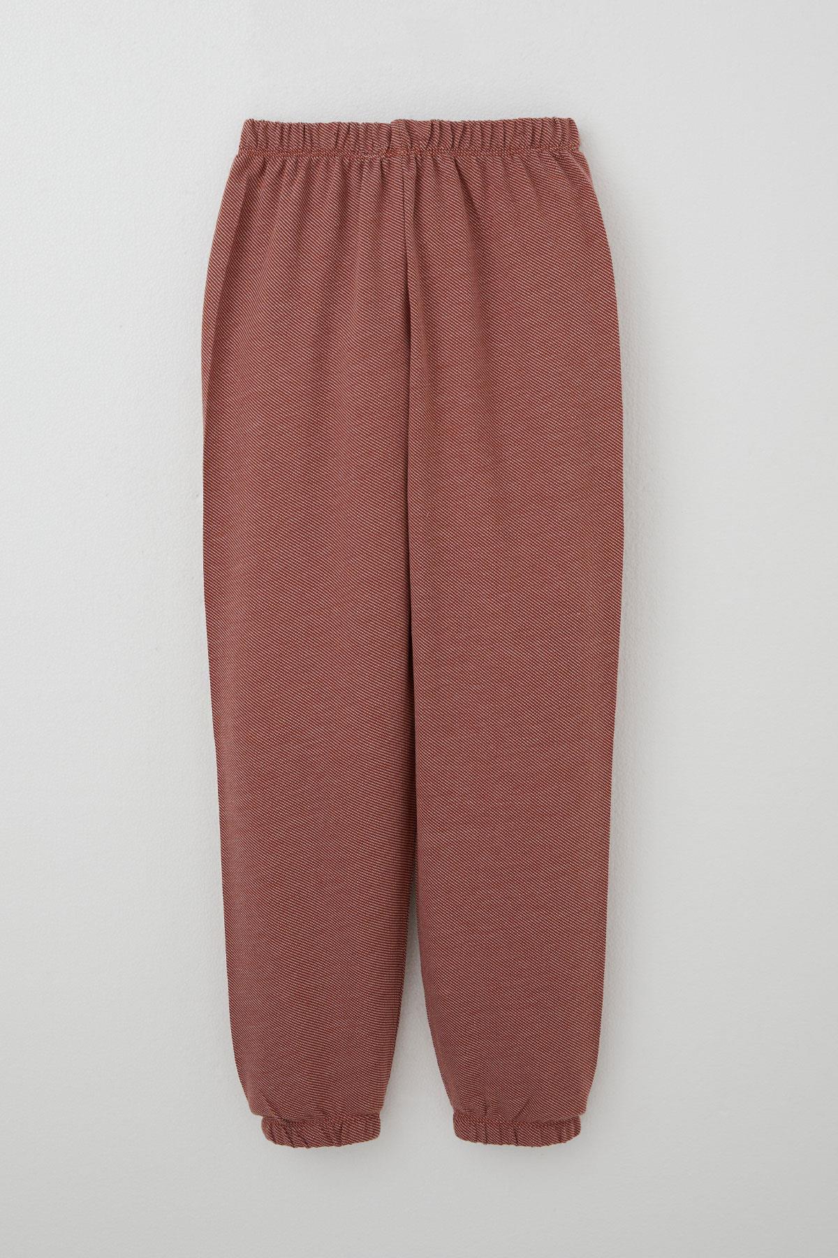 Breeze Erkek Çocuk Pijama Takımı Verev Çizgi Desenli Kiremit (4-8 Yaş)