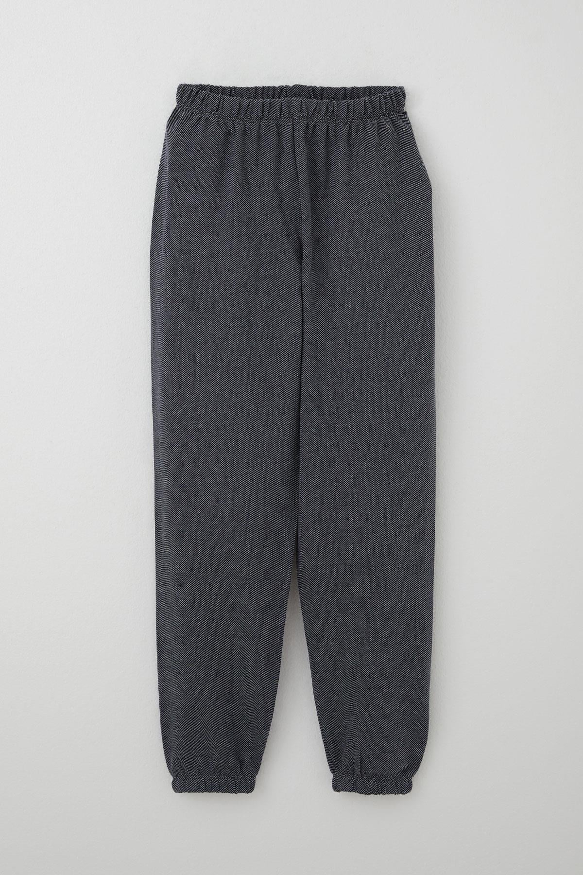 Breeze Erkek Çocuk Pijama Takımı Verev Çizgi Desenli Siyah (4-8 Yaş)