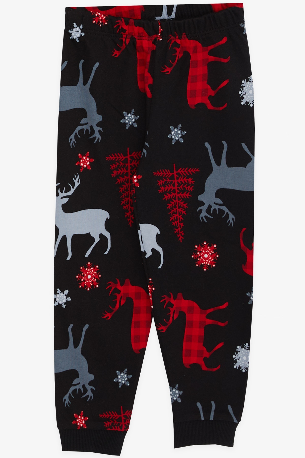 Breeze Erkek Çocuk Pijama Takımı Yılbaşı Temalı Siyah (1.5-5 Yaş)