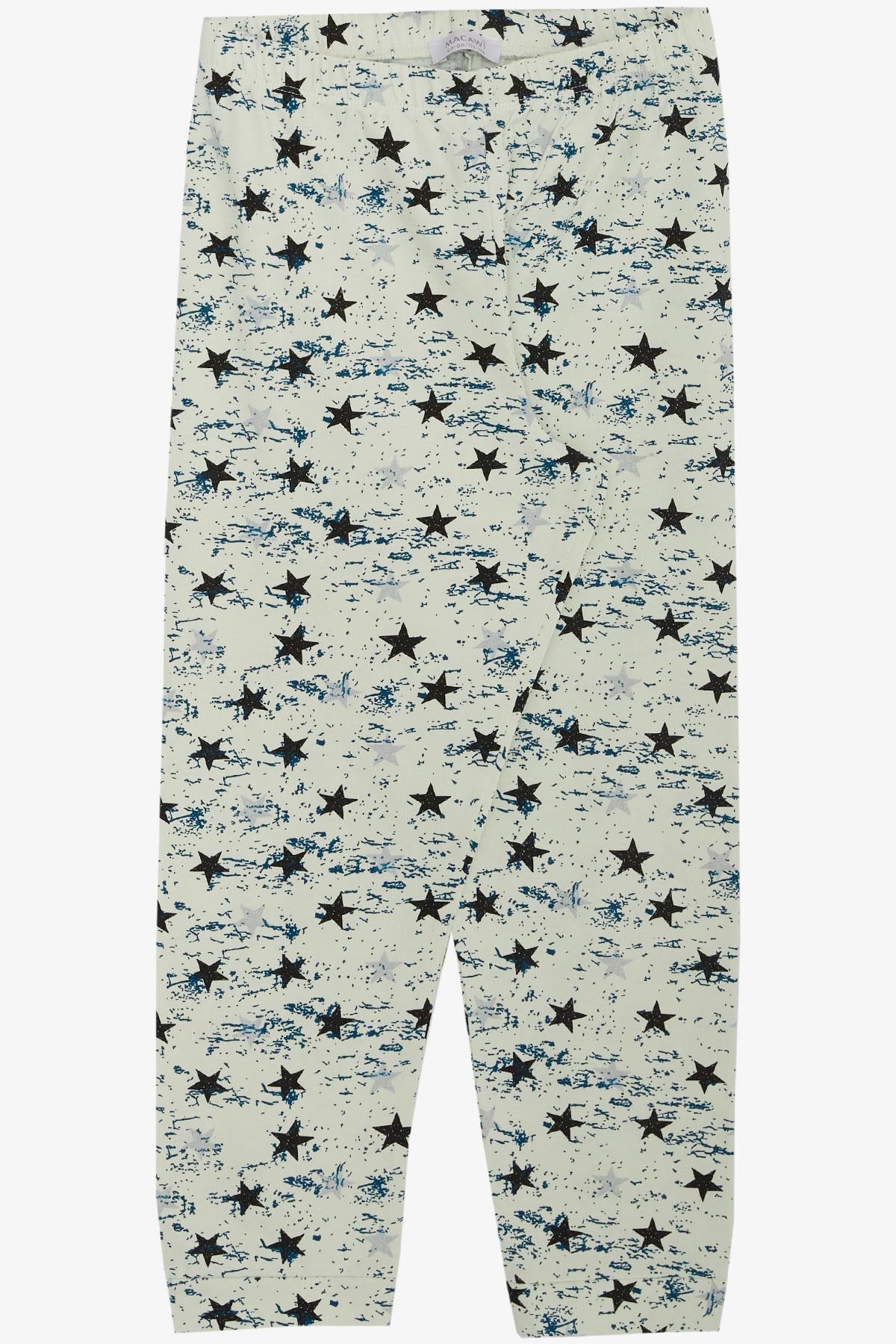 Breeze Erkek Çocuk Pijama Takımı Yıldız Desenli Karışık Renk (5-10 Yaş)