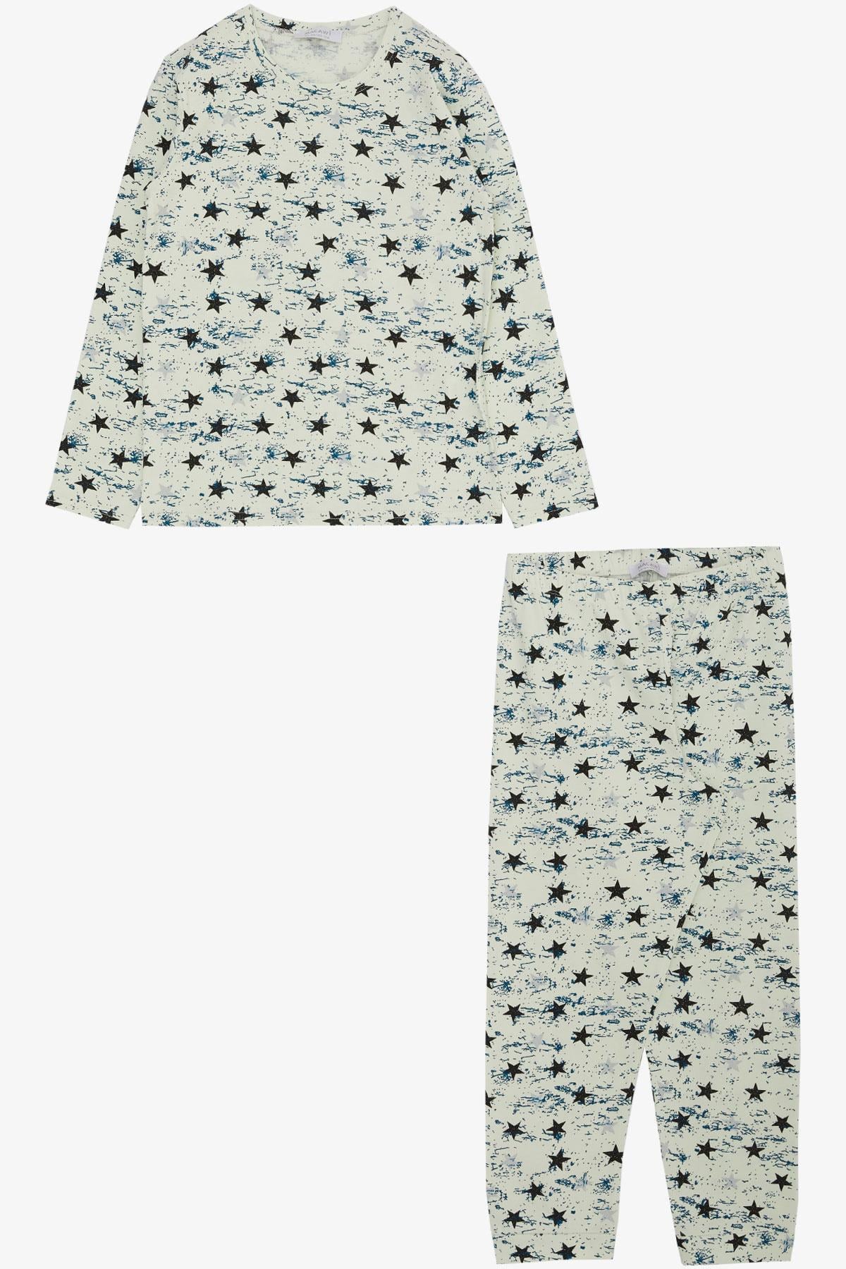 Breeze Erkek Çocuk Pijama Takımı Yıldız Desenli Karışık Renk (5-10 Yaş)
