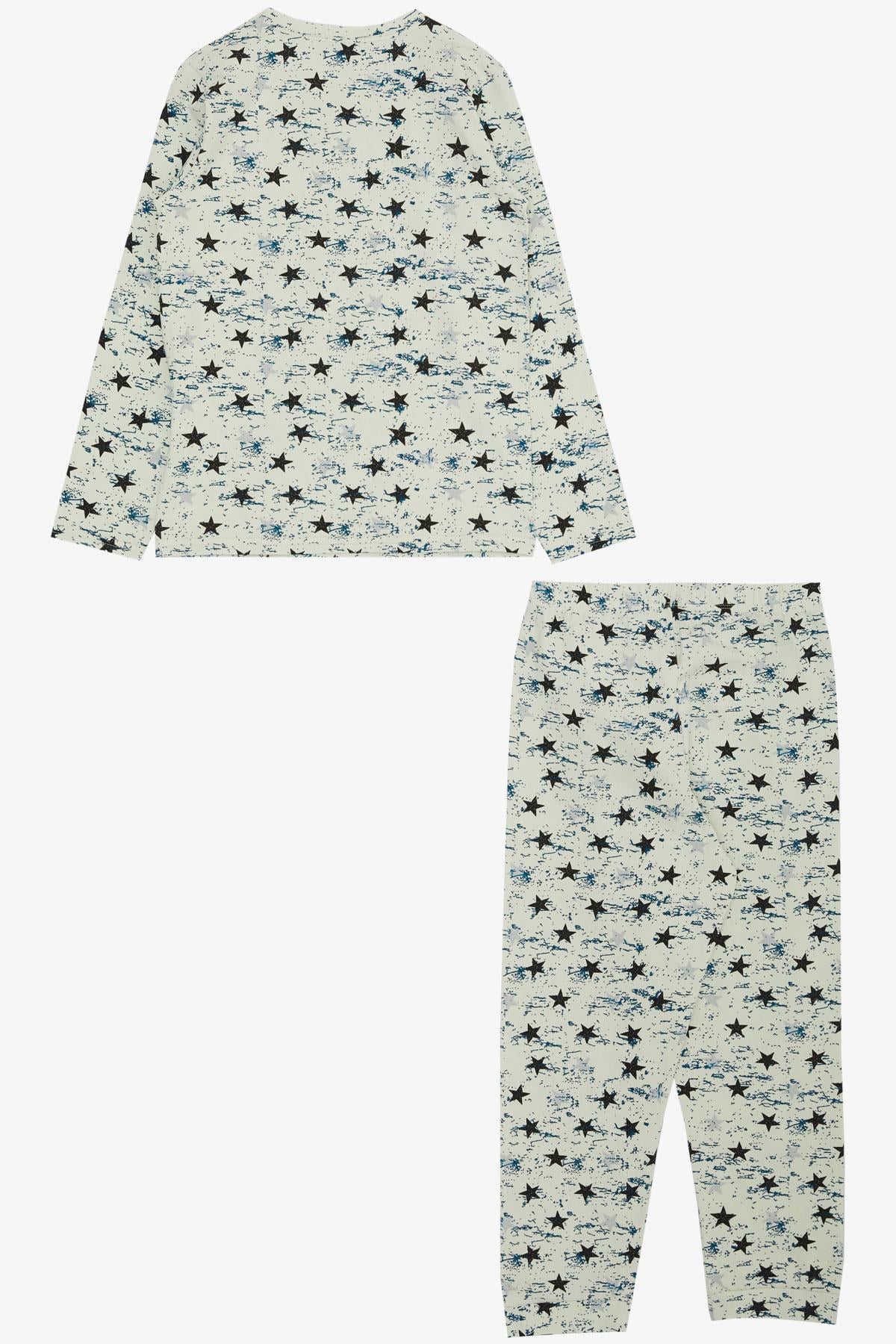 Breeze Erkek Çocuk Pijama Takımı Yıldız Desenli Karışık Renk (5-10 Yaş)