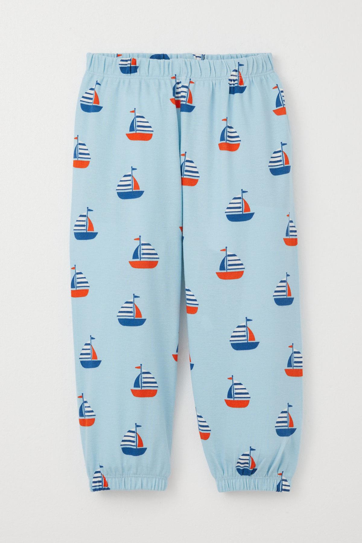 Breeze Erkek Çocuk Pijama Yelken Desenli Açık Mavi (1-3 Yaş)