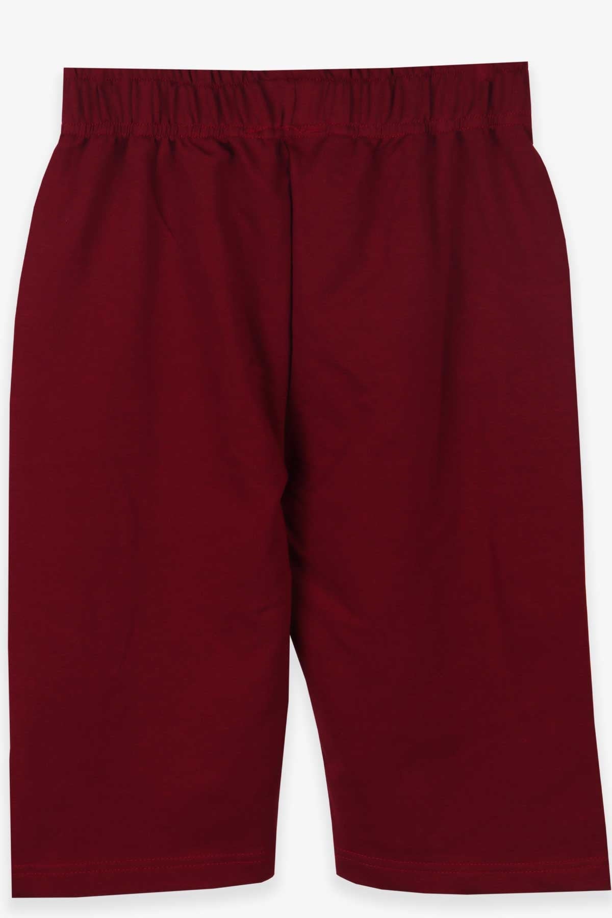 Breeze Erkek Çocuk Şort Cepli Nakışlı Bordo (10-14 Yaş)