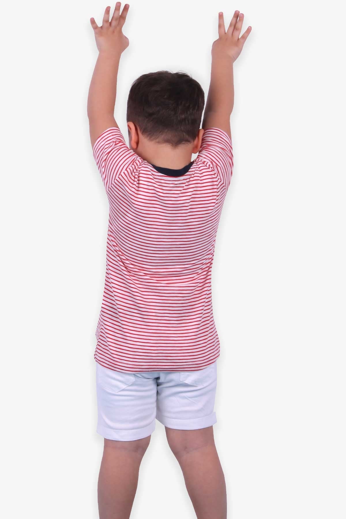 Breeze Erkek Çocuk Şort Kemerli Cepli Ekru (4-8 Yaş)