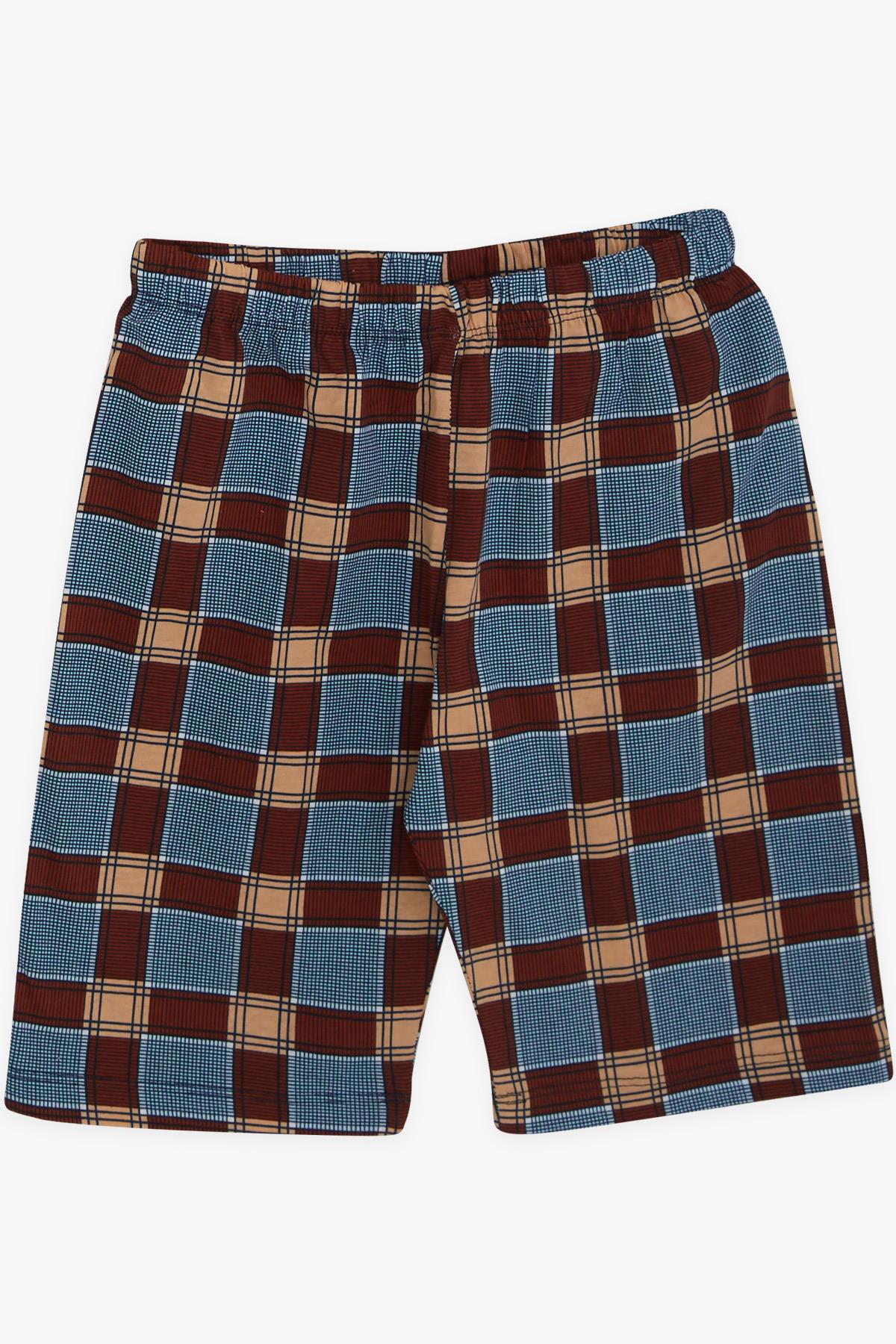 Breeze Erkek Çocuk Şortlu Pijama Takımı Ekose Desenli Karışık Renk (10-14 Yaş)