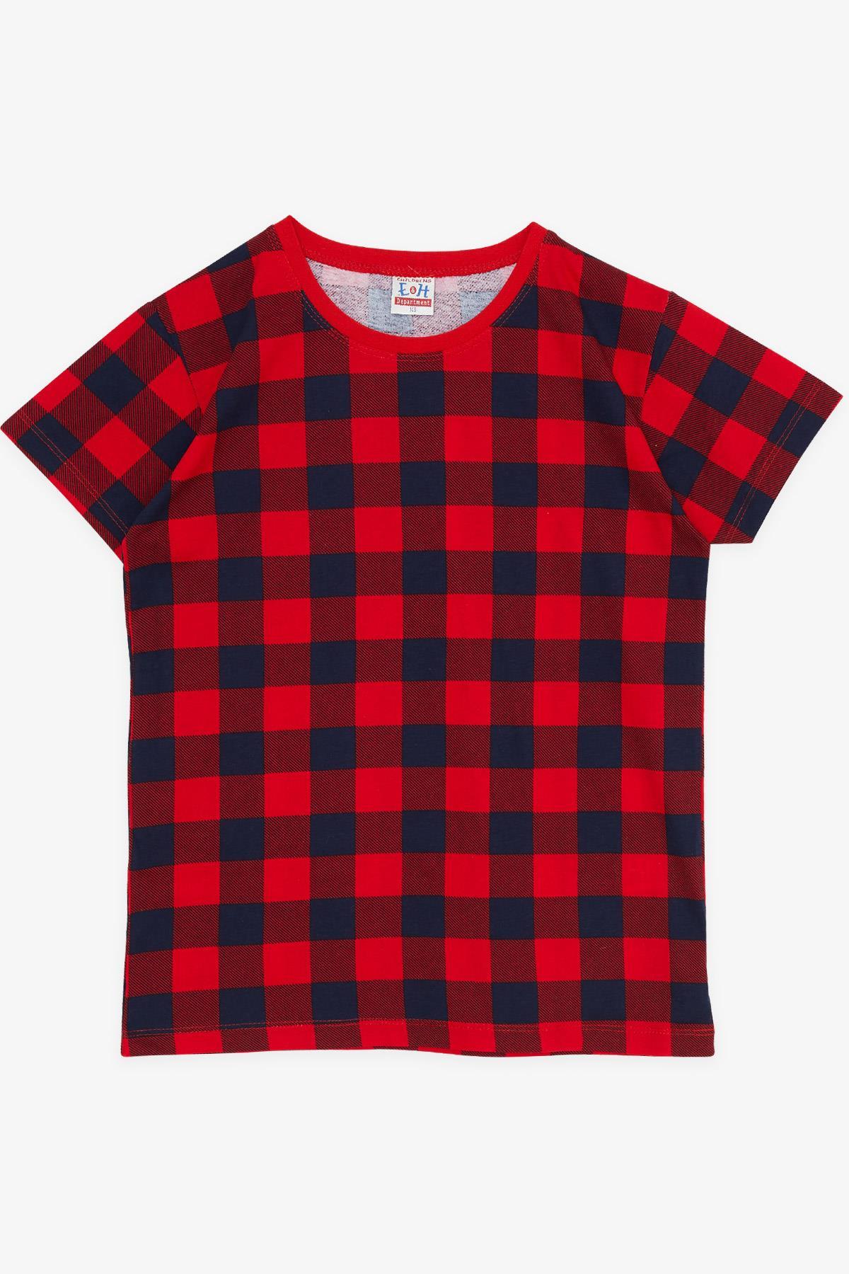 Breeze Erkek Çocuk Şortlu Pijama Takımı Yazı Desenli Kırmızı (10-14 Yaş)