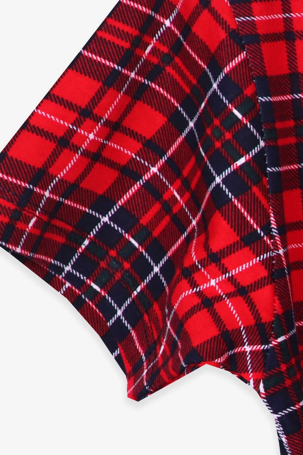 Breeze Erkek Çocuk Şortlu Pijama Takımı Ekoseli Kırmızı (10-14 Yaş)