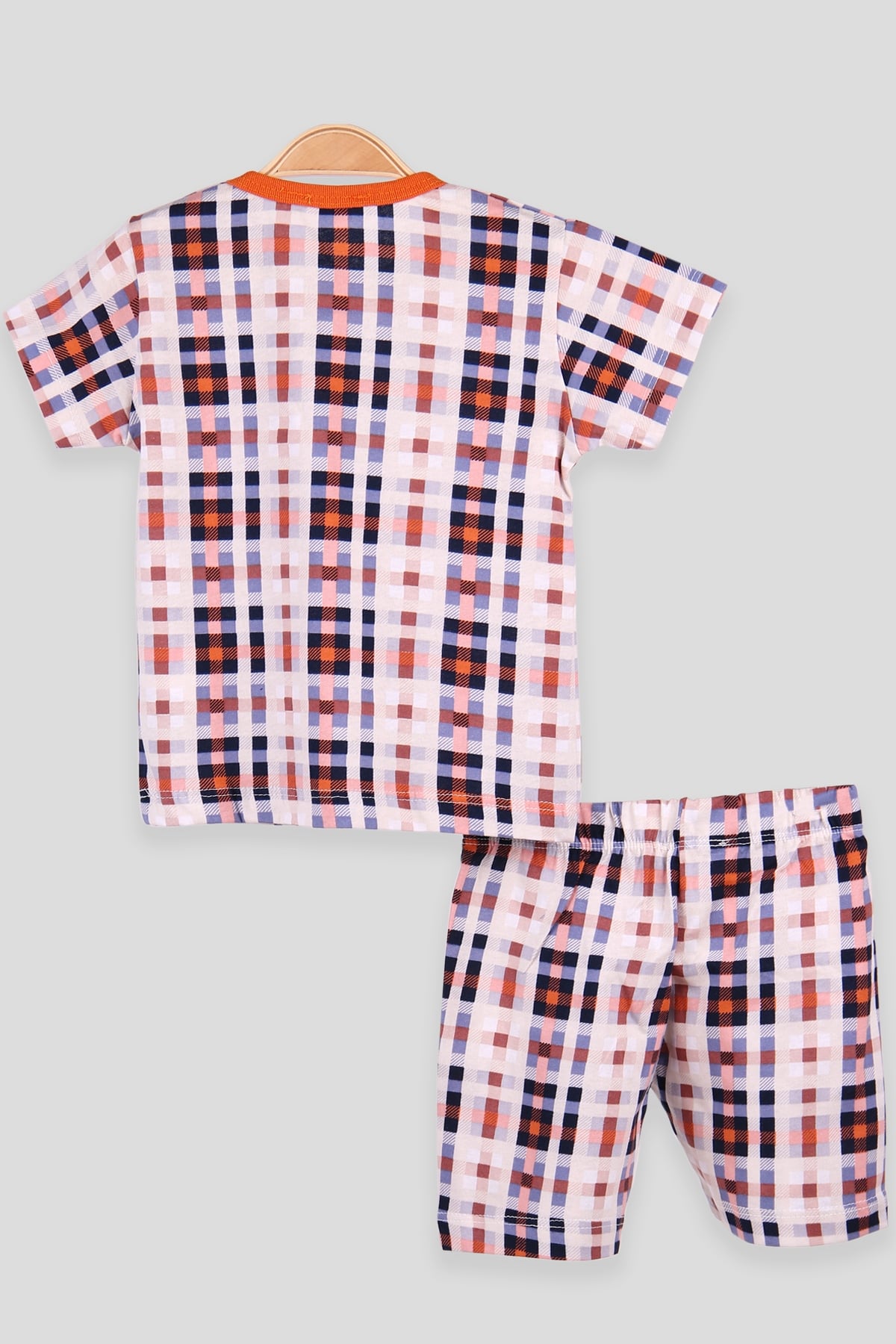 Breeze Erkek Çocuk Şortlu Pijama Takımı Desenli Turuncu (1-6 Yaş)