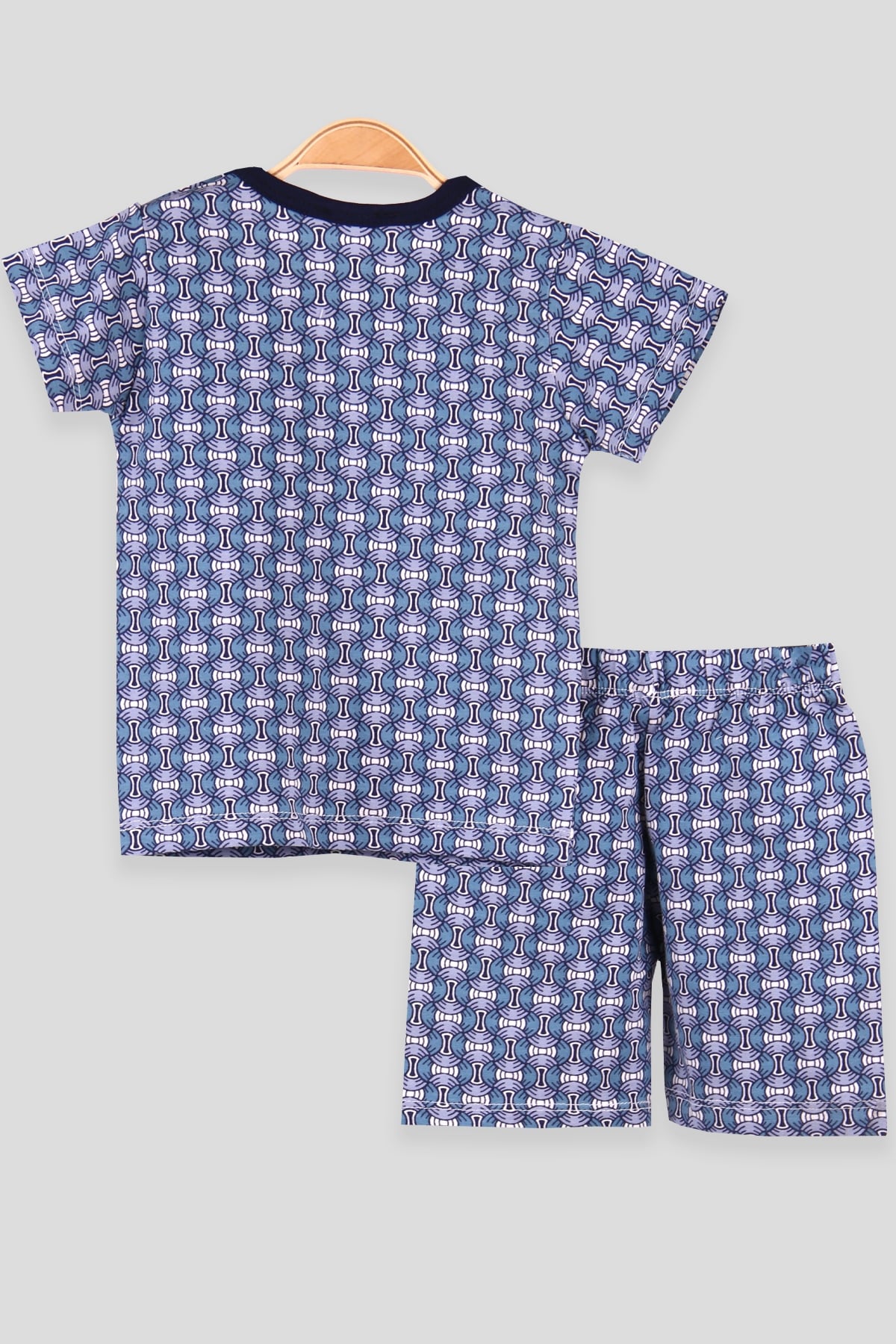 Breeze Erkek Çocuk Şortlu Pijama Takımı Desenli Mavi (1-4 Yaş)
