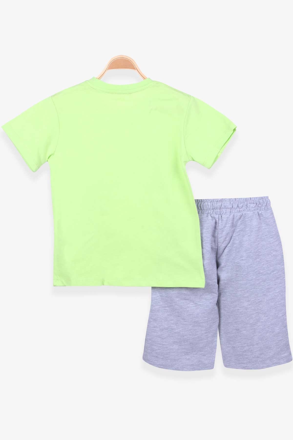 Breeze Erkek Çocuk Şortlu Takım Baskılı Fıstık Yeşili (5-10 Yaş)