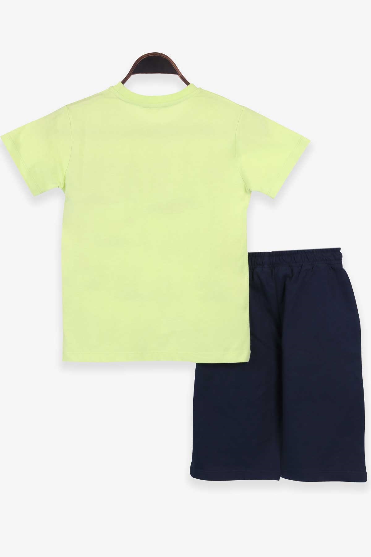Breeze Erkek Çocuk Şortlu Takım Bisiklet Baskılı Fıstık Yeşili (8-12 Yaş)