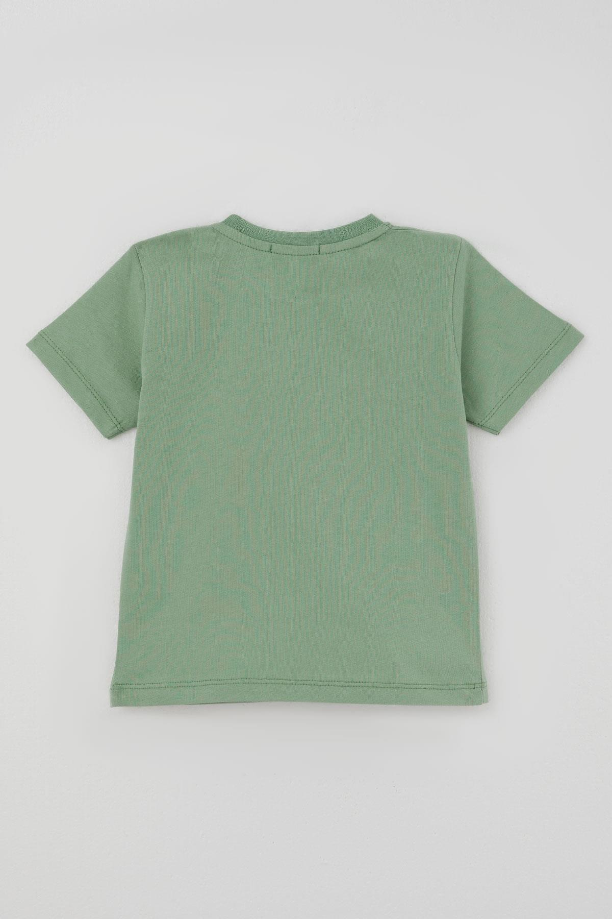 Breeze Erkek Çocuk Şortlu Takım Retro Araba Baskılı Mint Yeşili (1.5-2 Yaş)