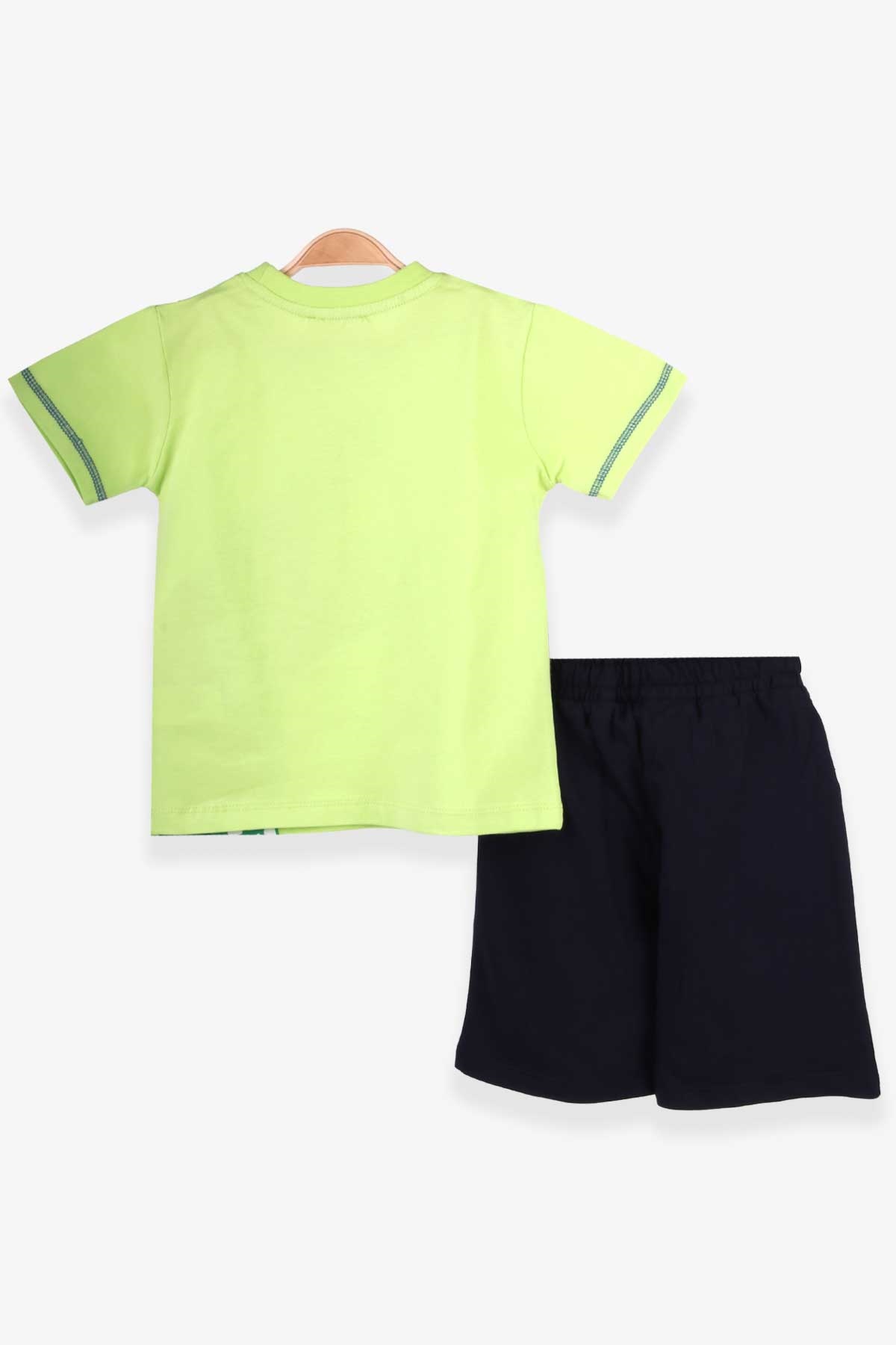 Breeze Erkek Çocuk Şortlu Takım Timsah Baskılı Fıstık Yeşili (2-6 Yaş)