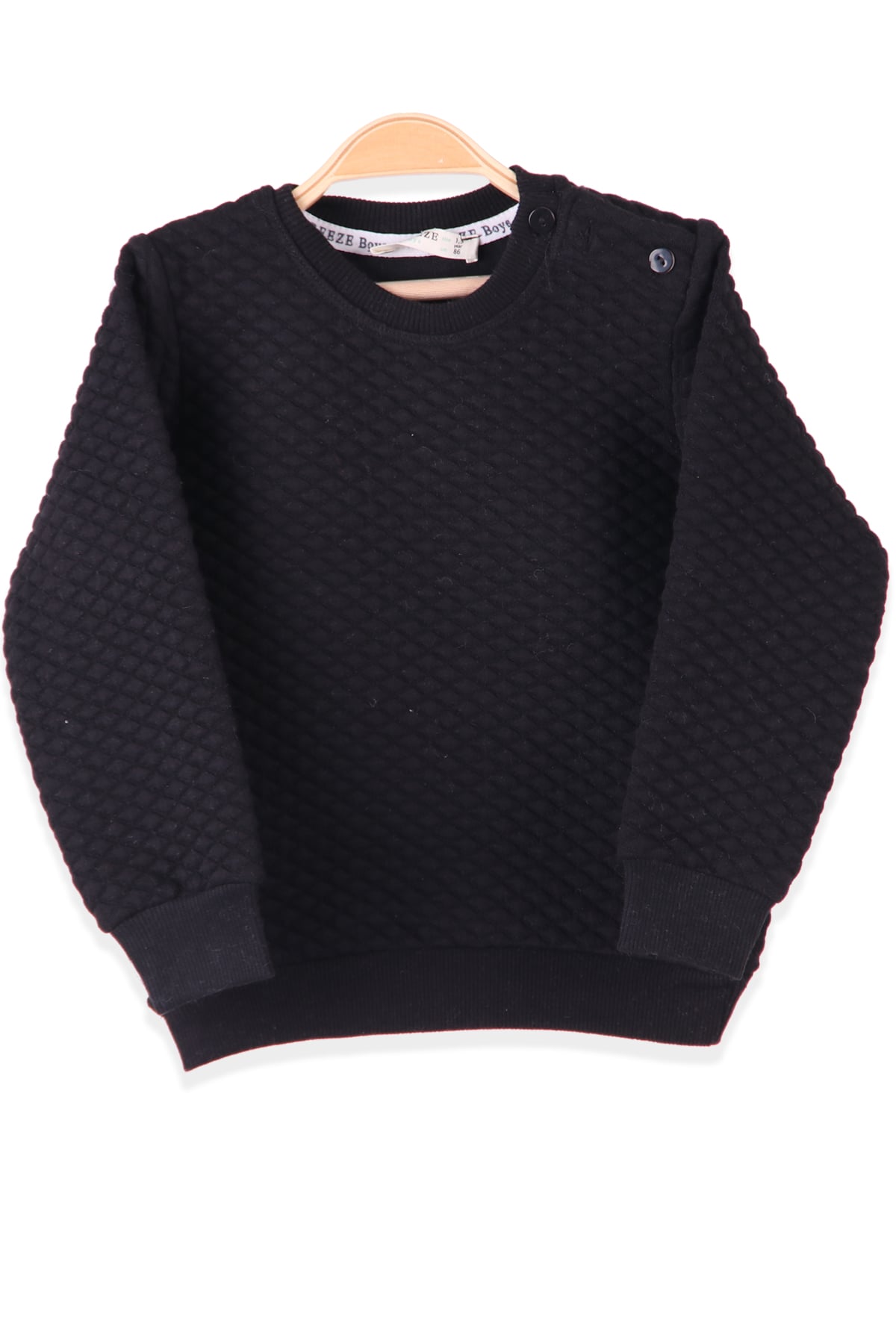 BREEZE Erkek Çocuk Sweat Desenli Siyah (1.5-5 Yaş)