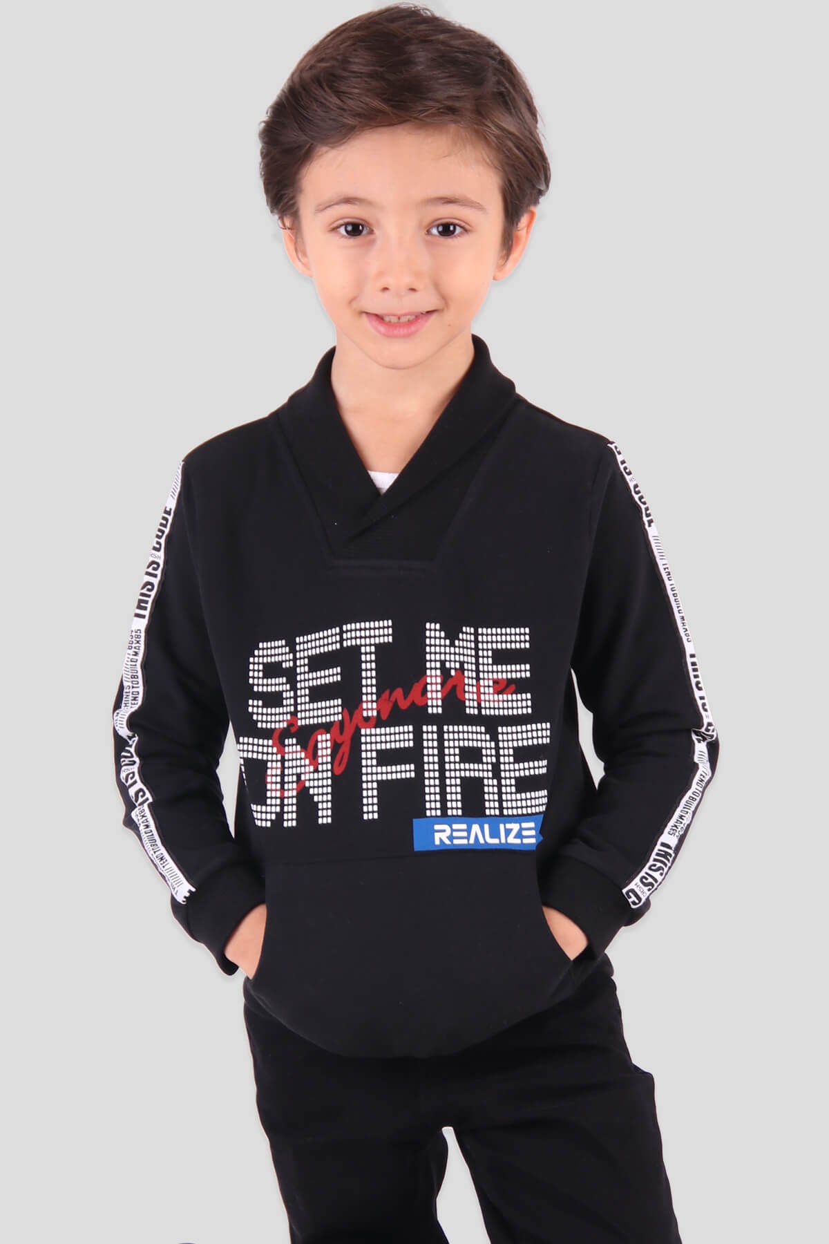 Breeze Erkek Çocuk Sweat Siyah (6-12 Yaş)