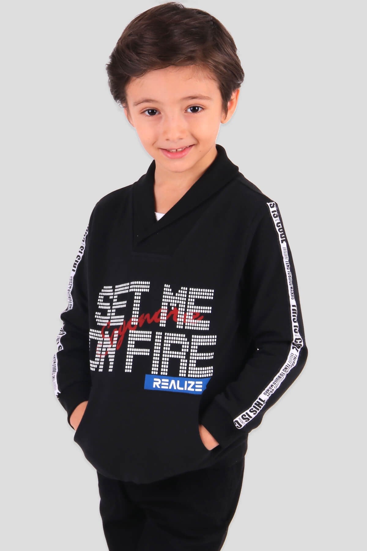 Breeze Erkek Çocuk Sweat Siyah (6-12 Yaş)