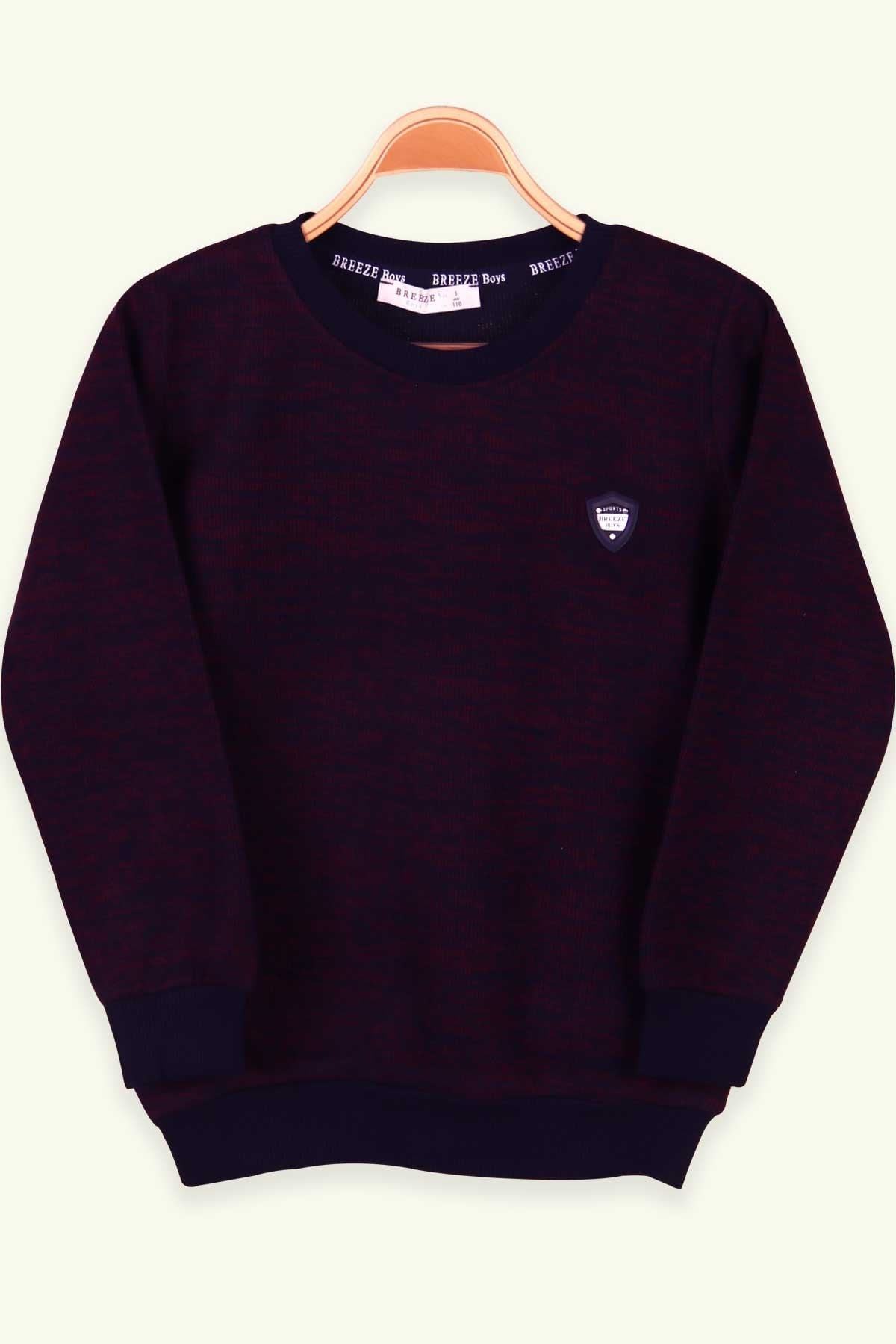 Breeze Erkek Çocuk Sweatshirt Armalı Bordo (5-10 Yaş)
