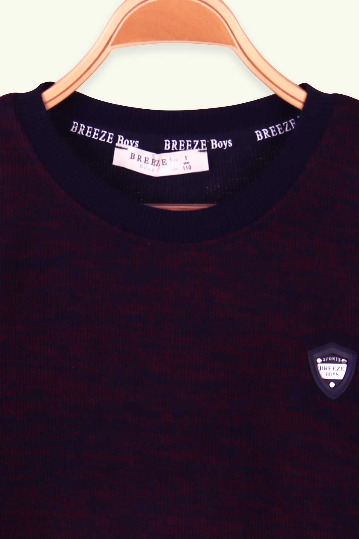 Breeze Erkek Çocuk Sweatshirt Armalı Bordo (5-10 Yaş)