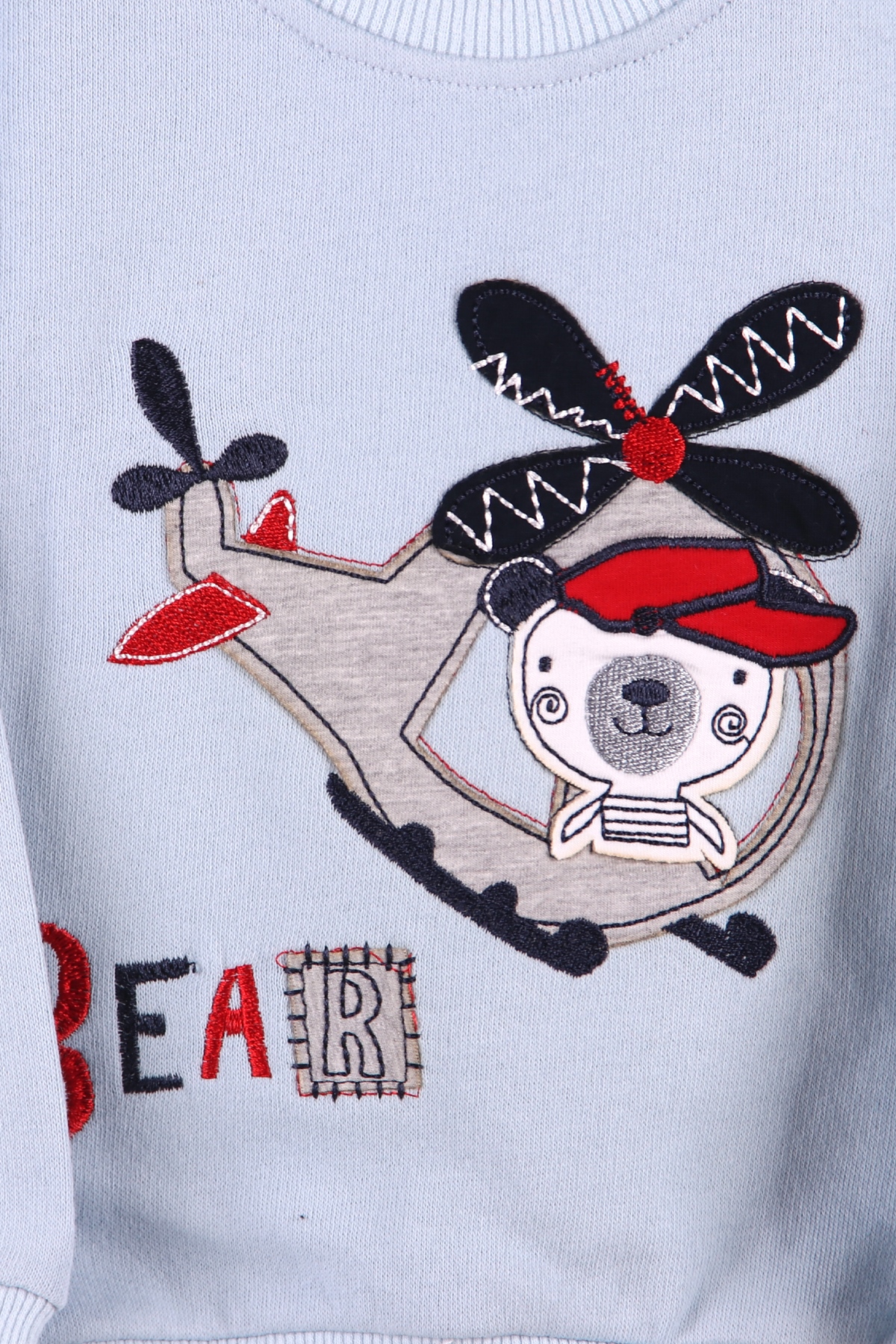 Breeze Erkek Çocuk Sweatshirt Ayıcıklı Turkuaz (1.5-5 Yaş)