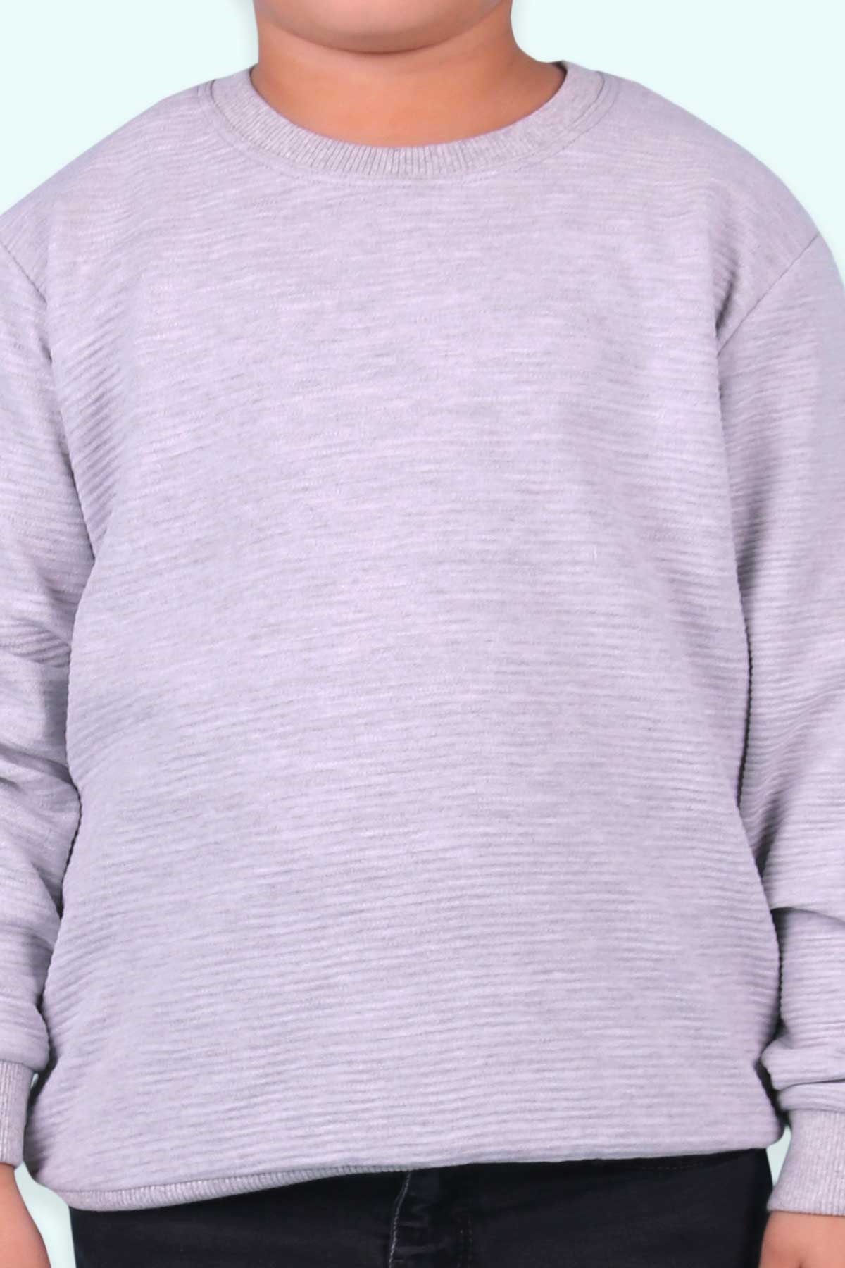 Breeze Erkek Çocuk Sweatshirt Basic Açık Gri (5-9 Yaş)