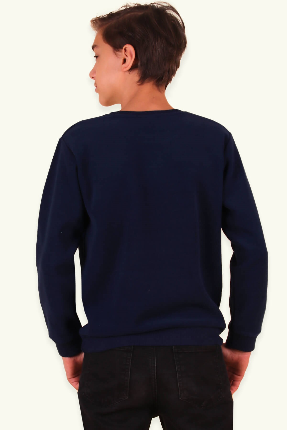 Breeze Erkek Çocuk Sweatshirt Basic Breeze Armalı Lacivert (2-14 Yaş)