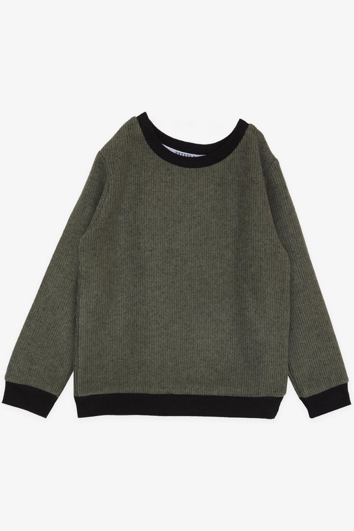 Breeze Erkek Çocuk Sweatshirt Basic Haki Yeşil (2-5 Yaş)
