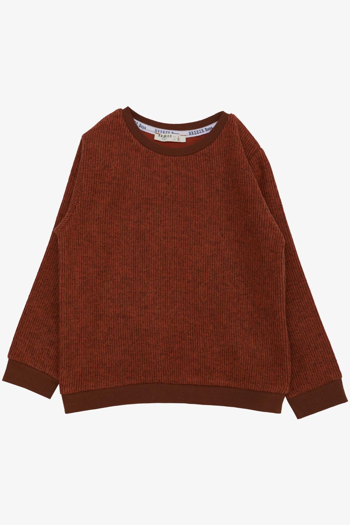 Breeze Erkek Çocuk Sweatshirt Basic Kiremit (2-5 Yaş)