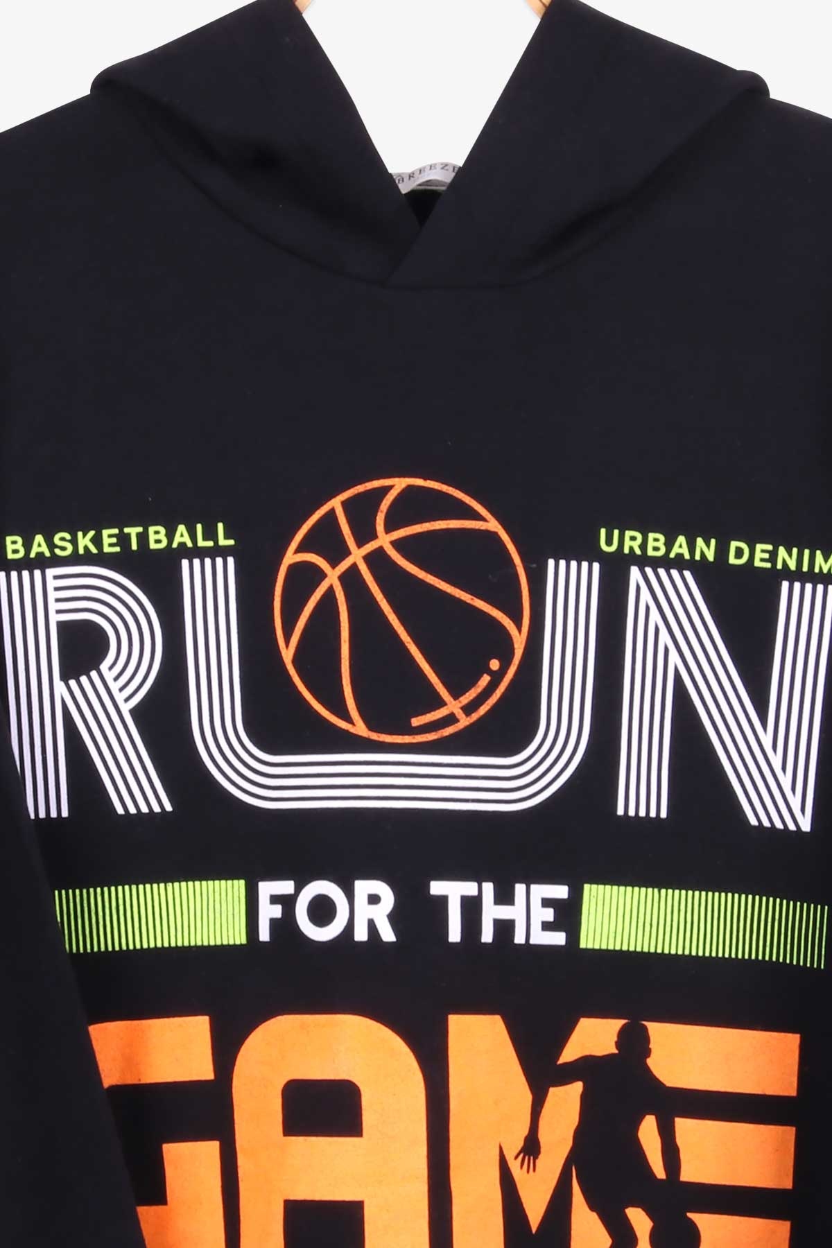 Breeze Erkek Çocuk Sweatshirt Basketbol Temalı Siyah (8-14 Yaş)