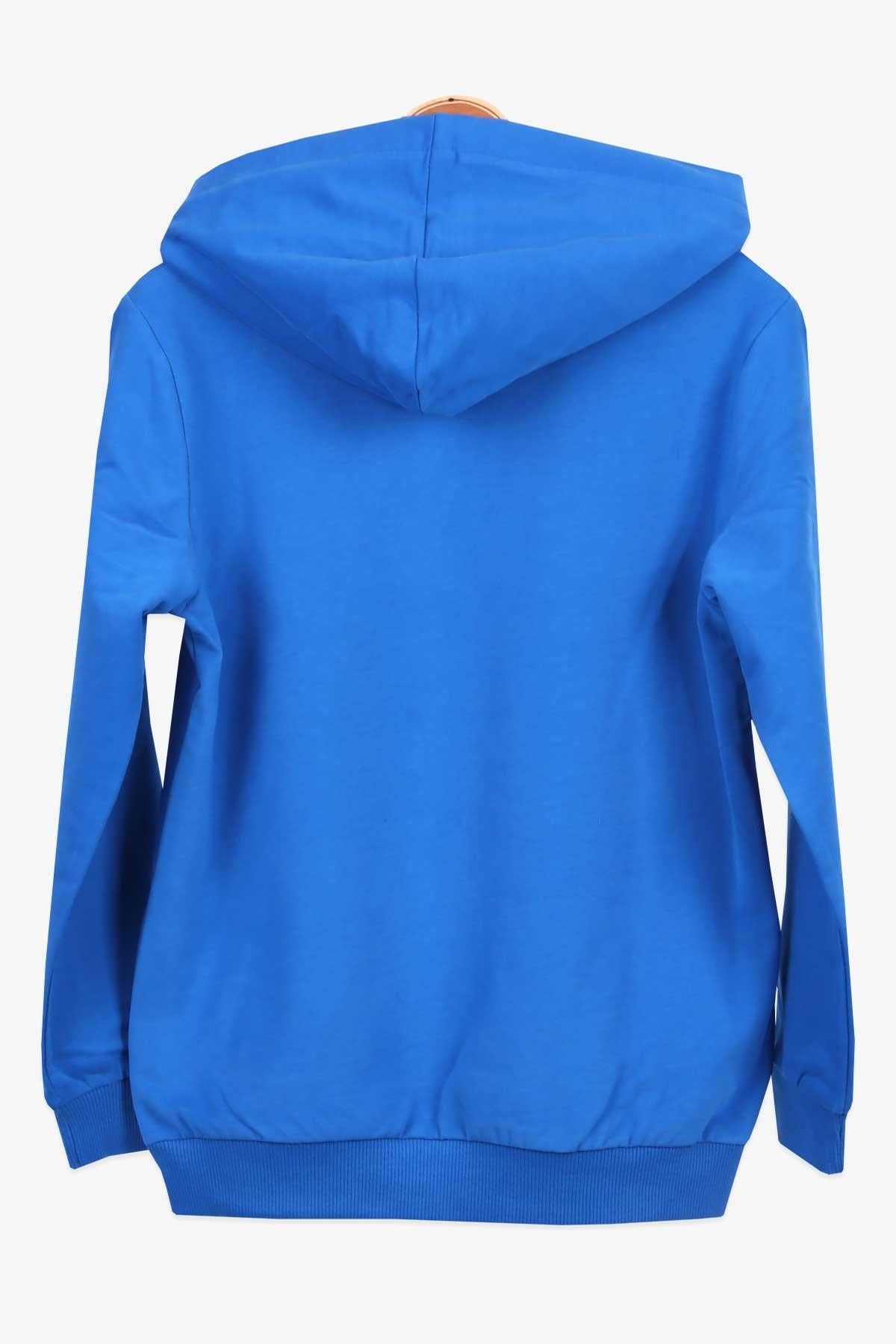 Breeze Erkek Çocuk Sweatshirt Basketbol Temalı Saks Mavisi (8-14 Yaş)
