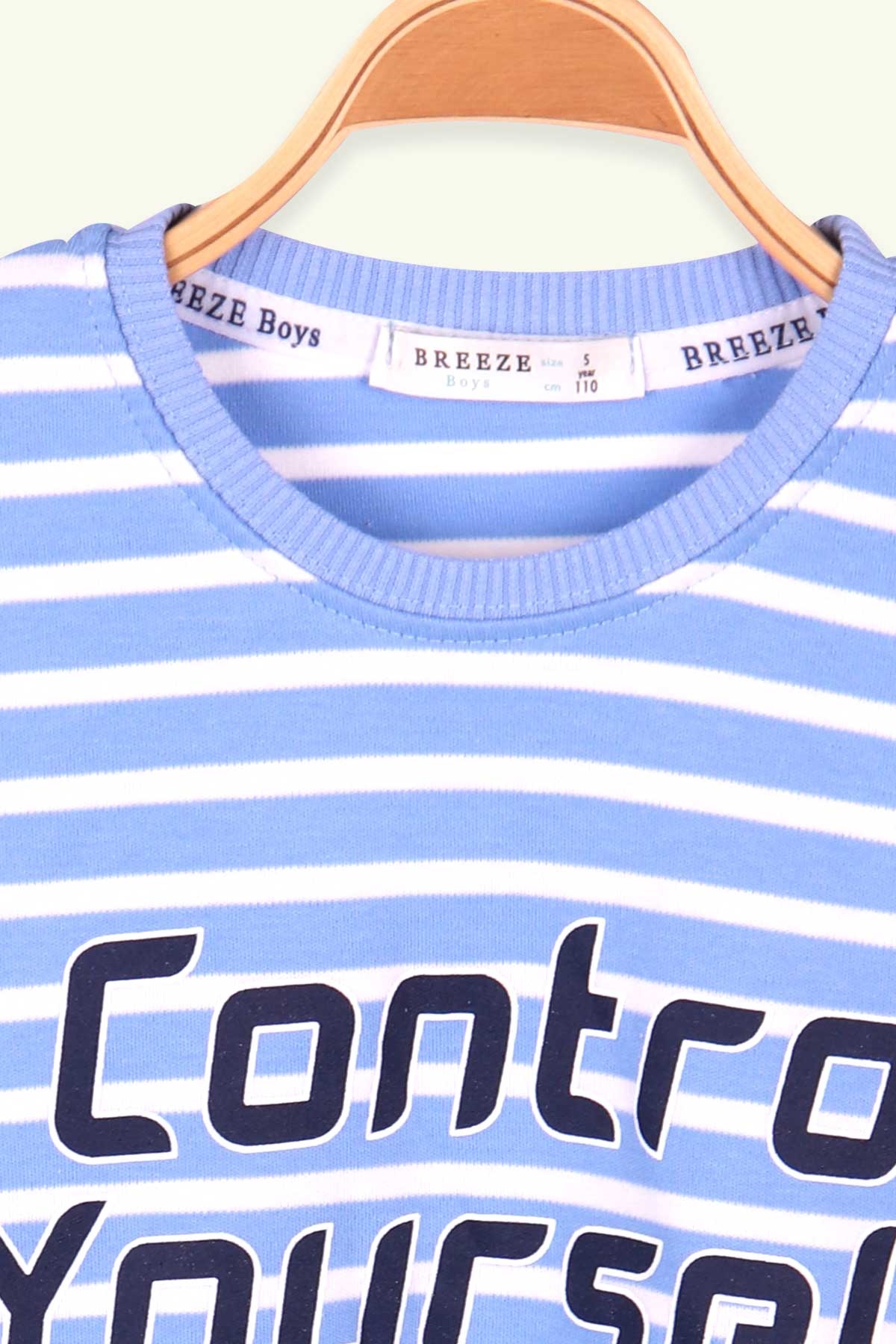 Breeze Erkek Çocuk Sweatshirt Baskılı Bebe Mavisi (5-10 Yaş)