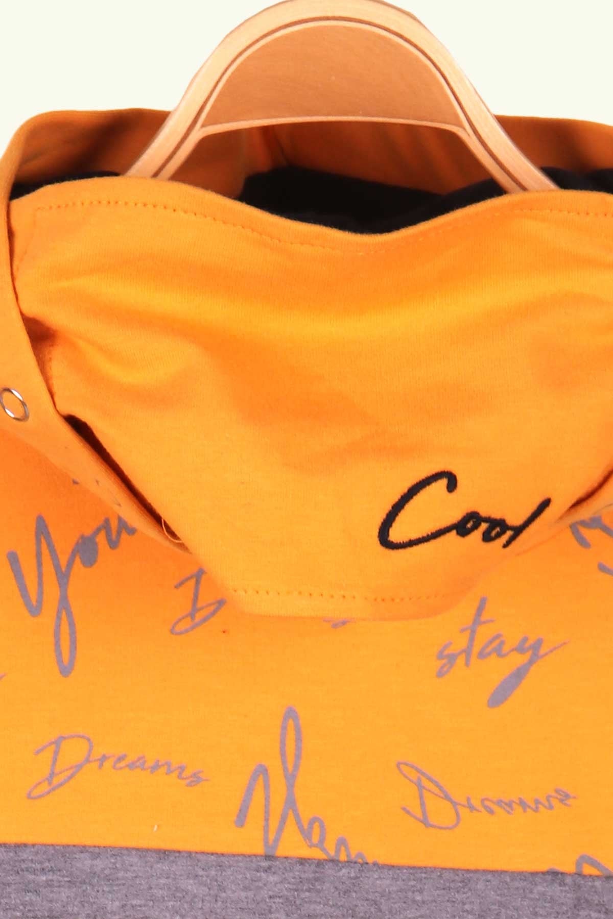 Breeze Erkek Çocuk Sweatshirt Baskılı Hardal Sarı (6-12 Yaş)